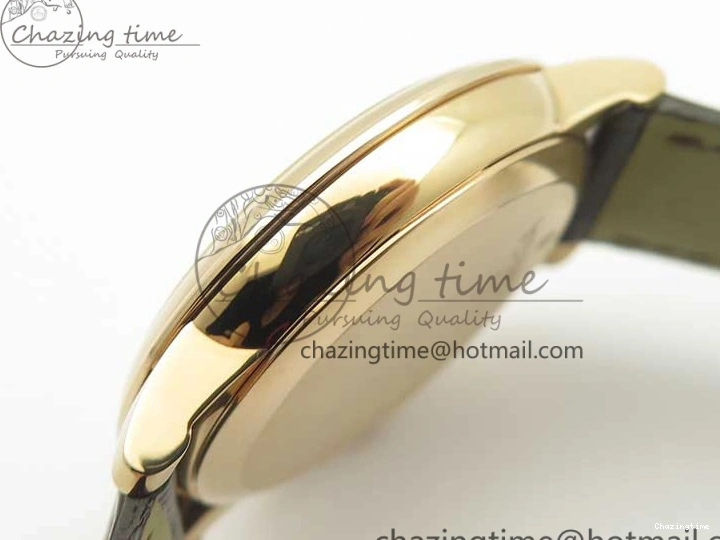 0124 Durable De Ville RG MKF 1:1 Best Edition Silver Dial Diamonds Markers on Brown Leather Strap MIYOTA 9015 V 8047